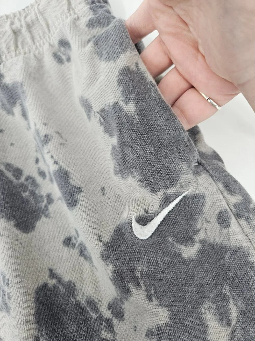 Nike Sportswear Washed Jersey Shorts Gray Women's Size 1X Loose Fit Activewear